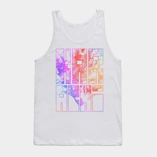 Karachi, Pakistan City Map Typography - Colorful Tank Top